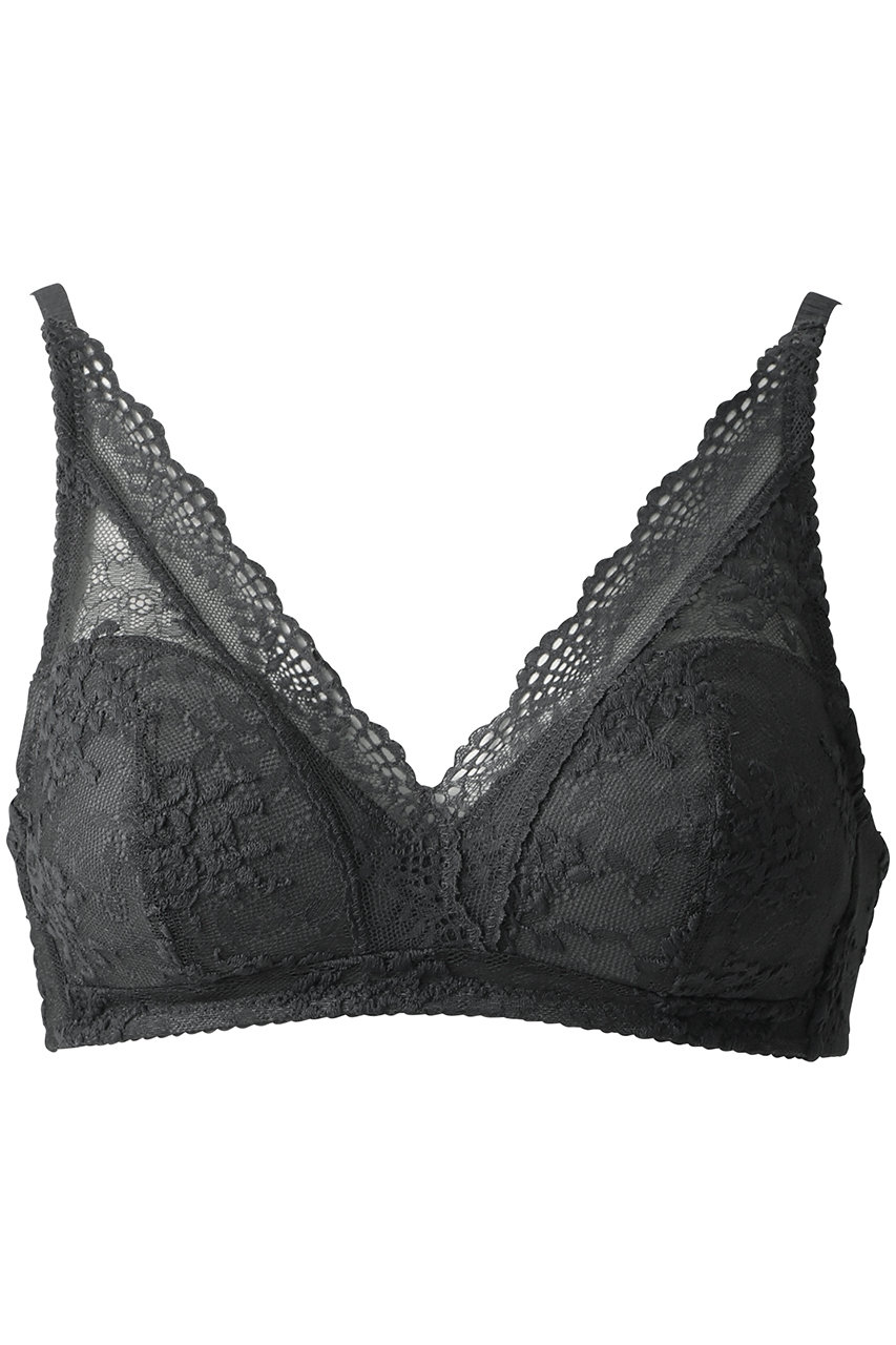 キッドブルー/KID BLUEの26ローズレースカップブラ(チャコール/KIDA365)