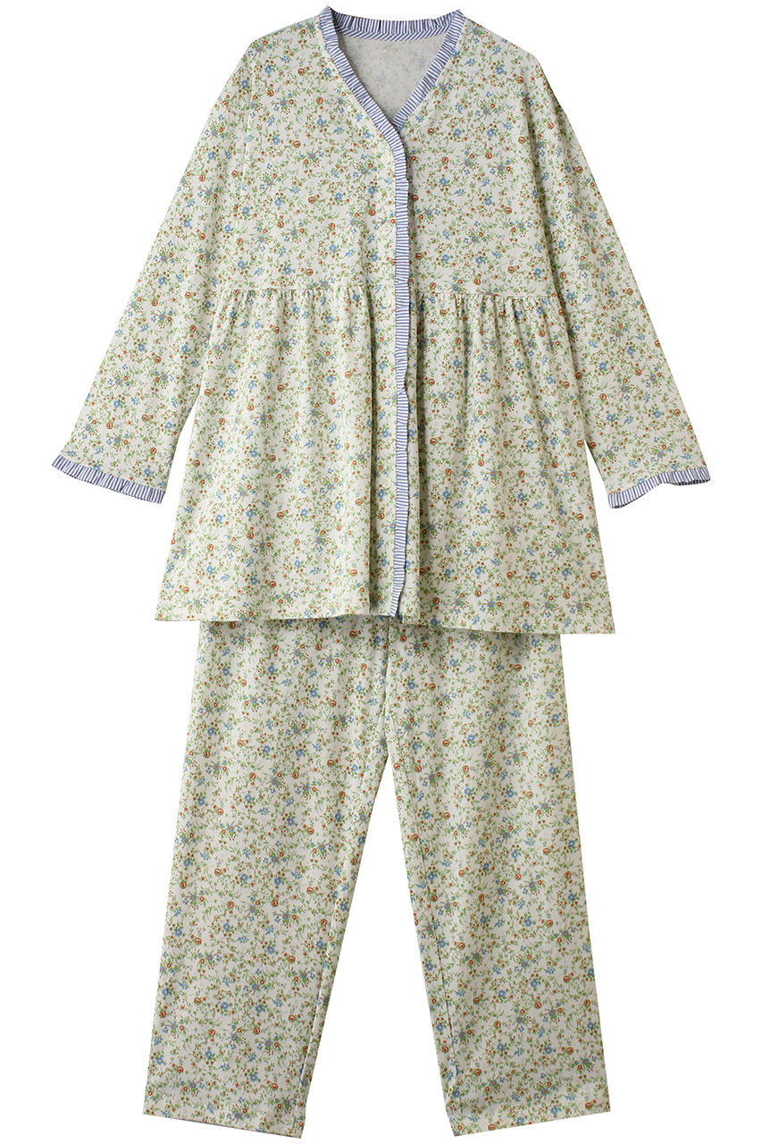 キッドブルー/KID BLUEの26リトルフラワーPtパジャマ(アイボリー/KNDK534)