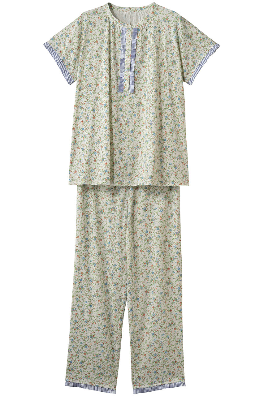 キッドブルー/KID BLUEの26リトルフラワーPtパジャマ(アイボリー/KNDK334)