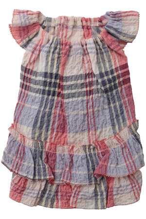 キッドブルー/KID BLUEの26シャーリングチェックドッグウエア(513000/513001)