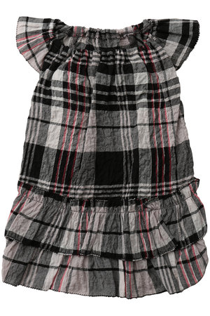 キッドブルー/KID BLUEの26シャーリングチェックドッグウエア(513000/513001)