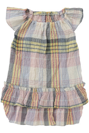 キッドブルー/KID BLUEの26シャーリングチェックドッグウエア(513000/513001)