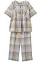 26シャーリングチェックパジャマ キッドブルー/KID BLUE マルチ