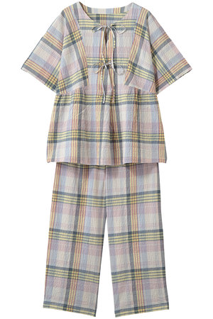 キッドブルー/KID BLUEの26シャーリングチェックパジャマ(111000/111001)