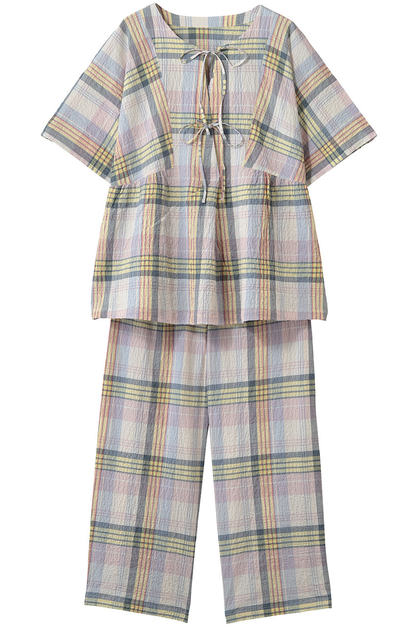 キッドブルー/KID BLUEの26シャーリングチェックパジャマ(マルチ/KNDK342)