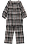 26シャーリングチェックパジャマ キッドブルー/KID BLUE ブラック