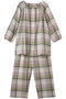 26シャーリングチェックパジャマ キッドブルー/KID BLUE マルチ