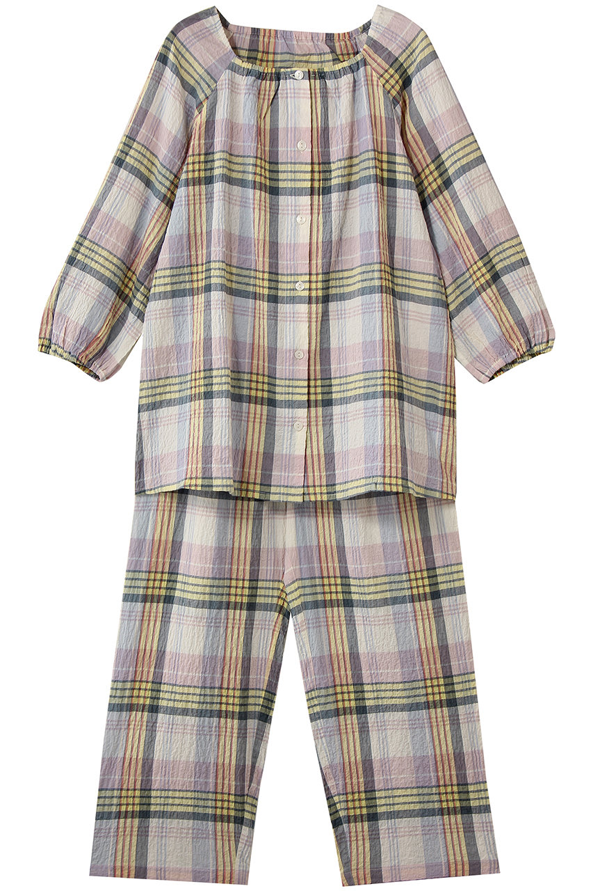 キッドブルー/KID BLUEの26シャーリングチェックパジャマ(マルチ/KNDK542)