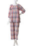 26シャーリングチェックパジャマ キッドブルー/KID BLUE