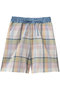 26シャーリングチェックボトム キッドブルー/KID BLUE マルチ
