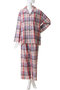 26シャーリングチェックパジャマ キッドブルー/KID BLUE