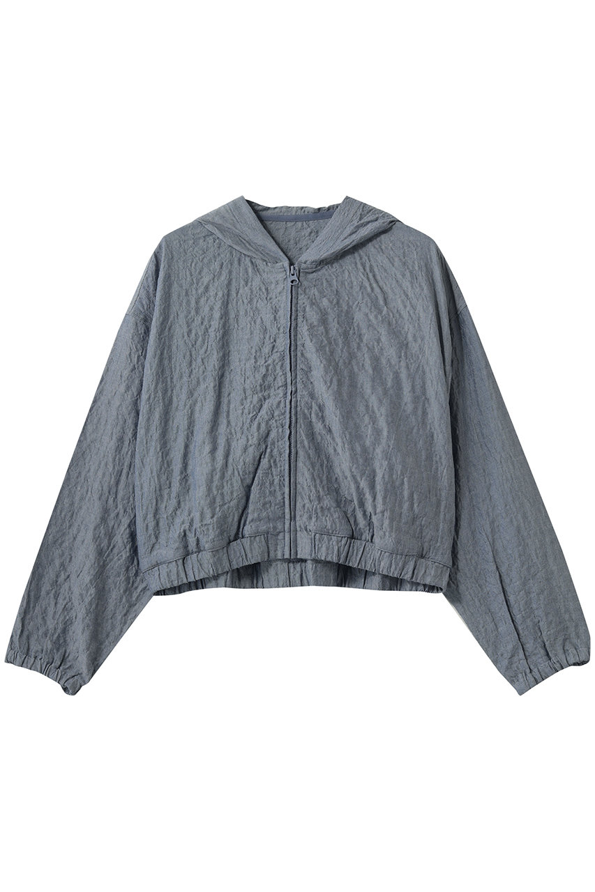 キッドブルー/KID BLUEのシャーリングシャンブレーツイルトップス(ネイビー/KODN547)