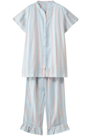 キッドブルー/KID BLUEの26CRサッカーストライプパジャマ