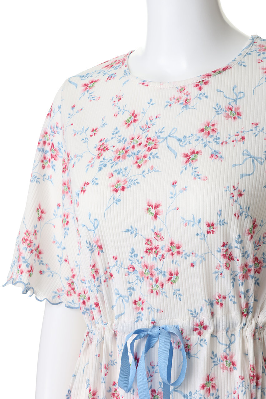 ◉KID BLUE新品タグ付き、ルームウェア ワンピース キッドブルー 25AW LIBERTYプリント ワンピース 長袖 ネグリジェ