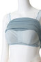 26シアーフライスボーダーカップ付キャミ キッドブルー/KID BLUE