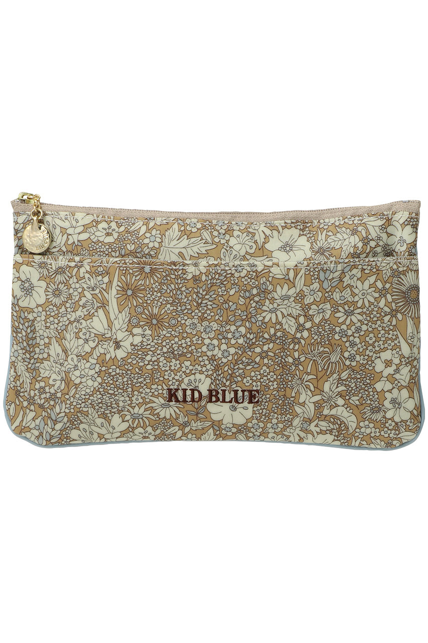 KID BLUE 26AW LIBERTYプリントGフラットミニポーチ (ベージュ) キッドブルー ELLE SHOP