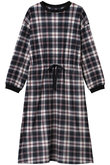 26ストレッチシャギーチェックワンピース キッドブルー/KID BLUE
