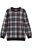 26ストレッチシャギーチェックトップス キッドブルー/KID BLUE