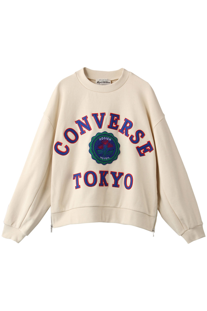 CONVERSE TOKYO コンバース トウキョウ 【CONVERSE TOKYO×MUVEIL】サガラ刺繍ロゴスウェット オフ