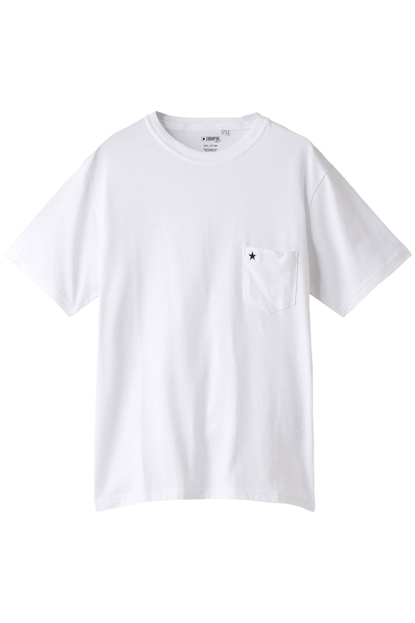CONVERSE TOKYO コンバース トウキョウ 【UNISEX】★ワッペンポケTシャツ ホワイト