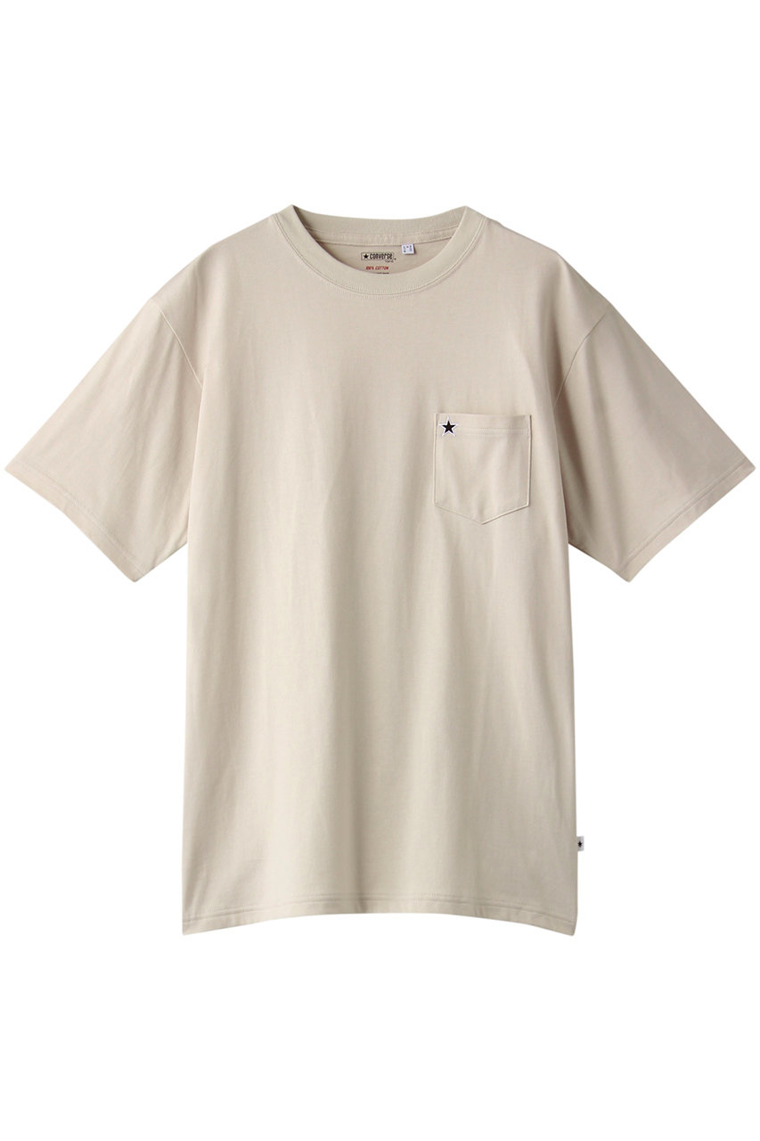 CONVERSE TOKYO コンバース トウキョウ 【UNISEX】★ワッペンポケTシャツ ベージュ
