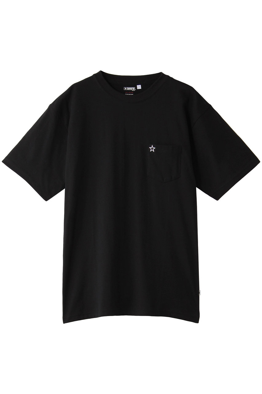 CONVERSE TOKYO コンバース トウキョウ 【UNISEX】★ワッペンポケTシャツ ブラック
