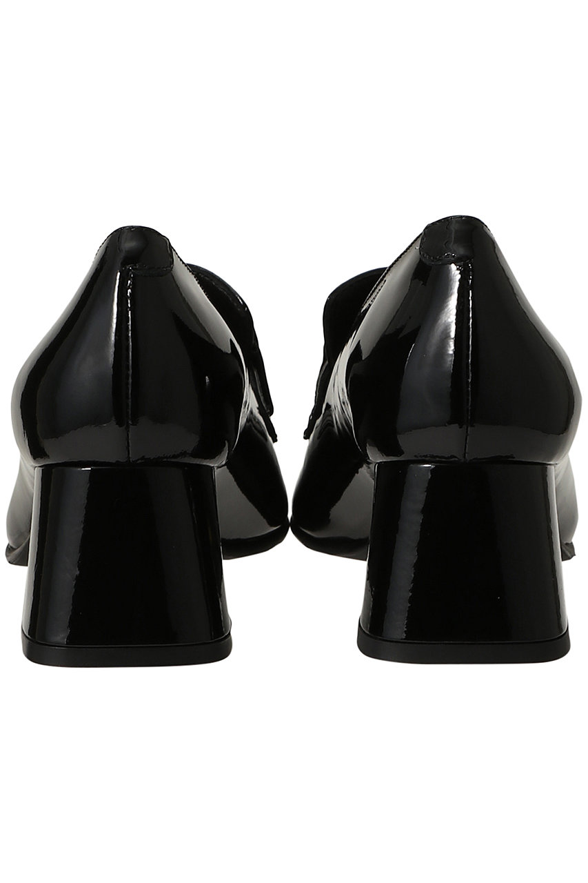 ルカグロッシ エナメルパンプス 黒 37(23.5cm程度) ヒール5.5cm