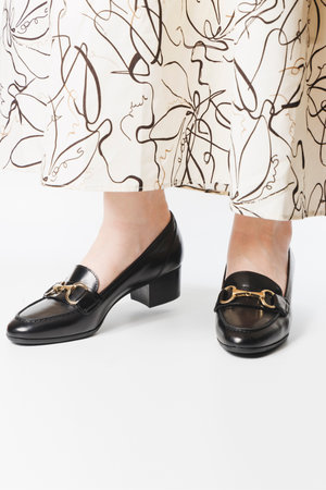 ルカ グロッシ/LucaGrossiのヒールビットローファー(130400/130403)