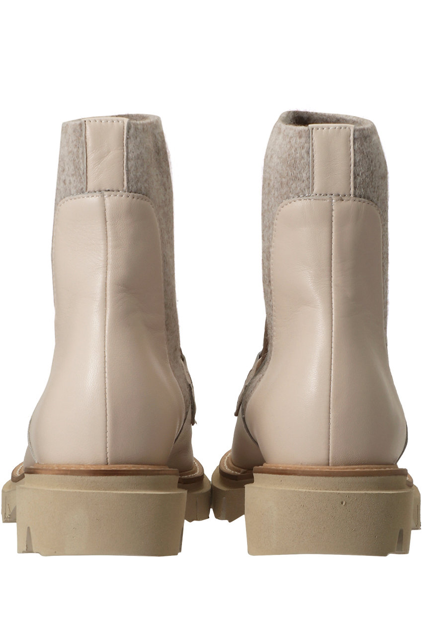 LucaGrossi(ルカ グロッシ)｜厚底チェーンショートブーツ/アイボリー