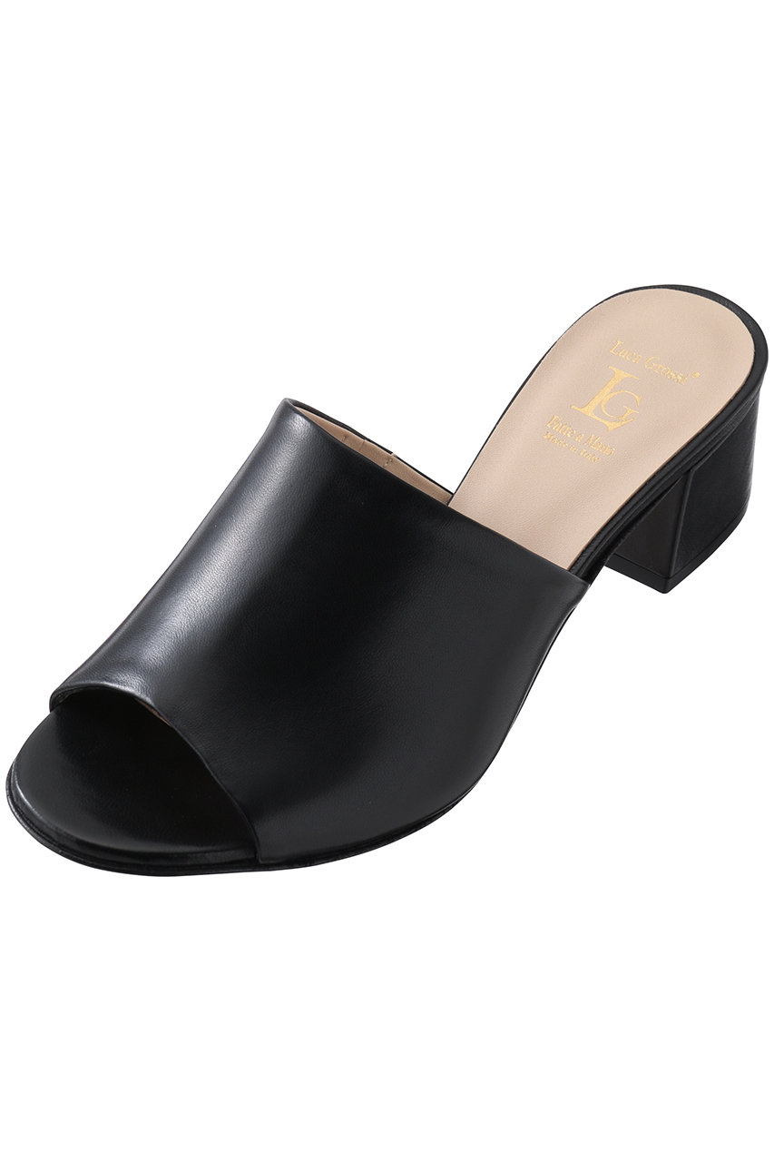 LucaGrossi オープントゥヒールサンダル (ブラック, 36(約23-23.5cm)) ルカ グロッシ ELLE SHOP LucaGrossi オープントゥヒールサンダル (ブラック, 36(約23-23.5cm)) ルカ グロッシ ELLE SHOP