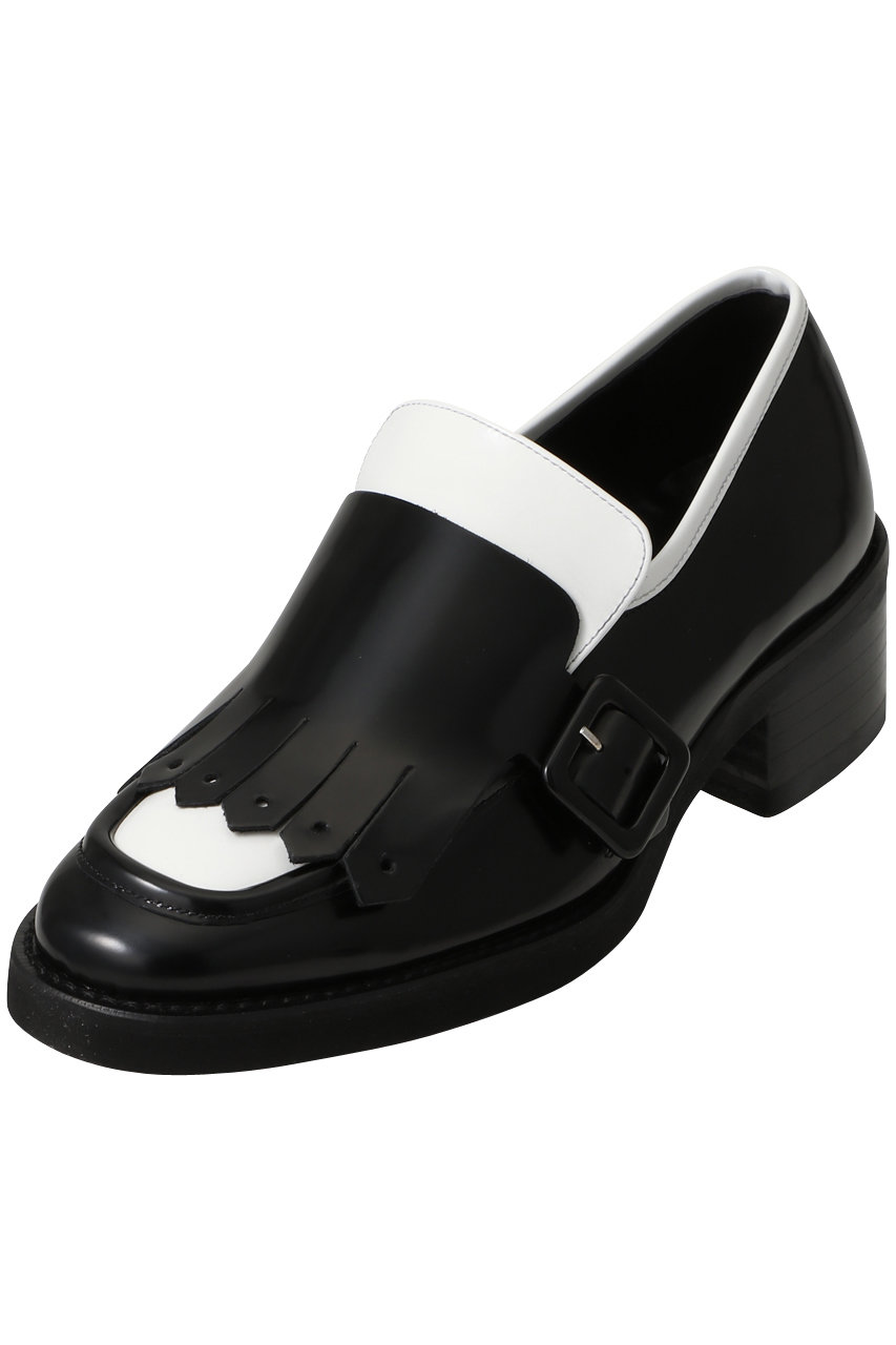 LucaGrossi キルトビジューバックルローファー (ブラック, 36.5(約23.5cm)) ルカ グロッシ ELLE SHOP LucaGrossi キルトビジューバックルローファー (ブラック, 36.5(約23.5cm)) ルカ グロッシ ELLE SHOP
