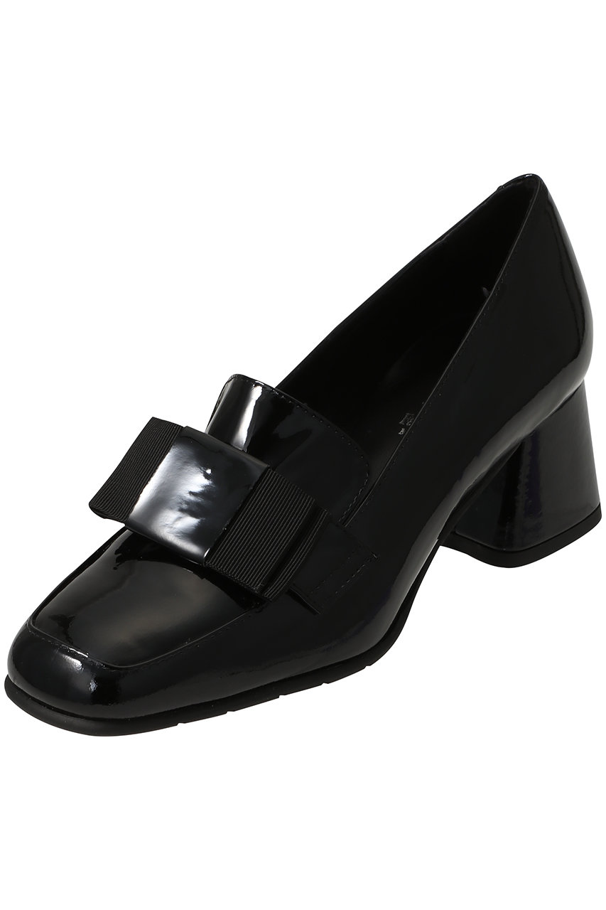 ルカ グロッシ/LucaGrossiのエナメルリボンパンプス(ブラック/LUCA CH840-VA)