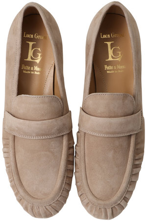 ルカ グロッシ/LucaGrossiのギャザーフラットローファー(130400/130403)