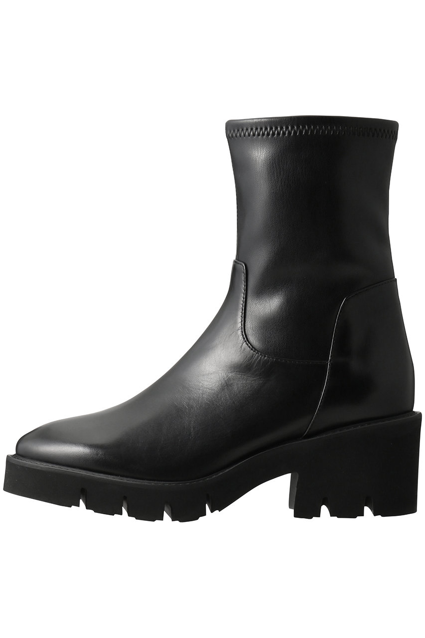 LucaGrossi 厚底ストレッチヒールブーツ (ブラック, 39(約25-25.5cm)) ルカ グロッシ ELLE SHOP