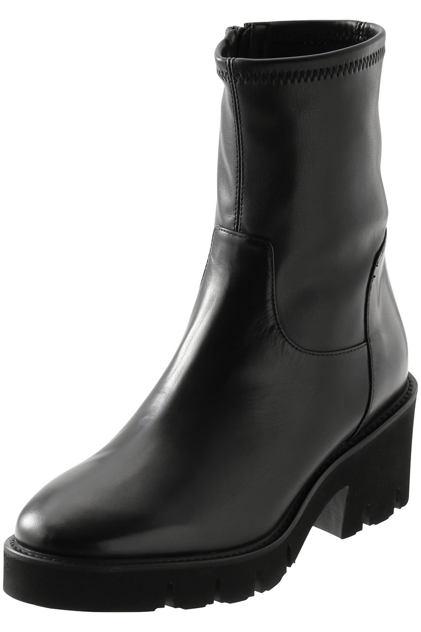 LucaGrossi(ルカ グロッシ)｜厚底ストレッチヒールブーツ/ブラック の