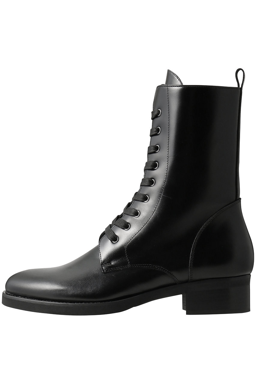 LucaGrossi レースアップショートブーツ (ブラック, 39(約25-25.5cm)) ルカ グロッシ ELLE SHOP