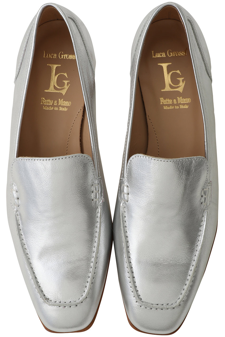 ルカ グロッシ/LucaGrossiのスクエアトゥローファー(シルバー/LUCA H011M-XS)