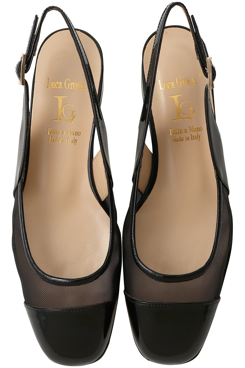 ルカ グロッシ/LucaGrossiのストラップ付ミュール(ブラック/LUCA CH930-XS)
