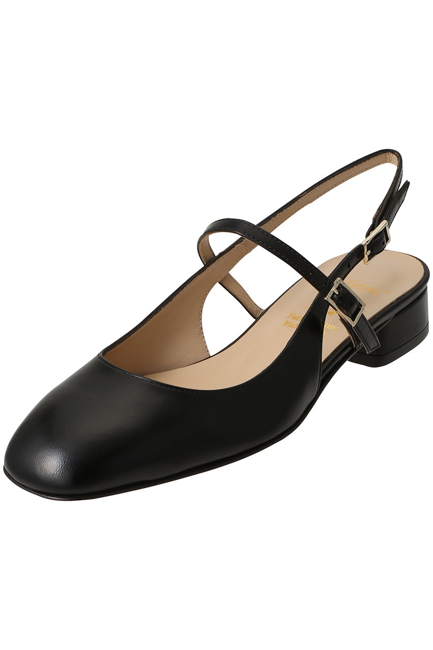 LucaGrossi(ルカ グロッシ)｜ラウンドトゥストラップシューズ/ブラック