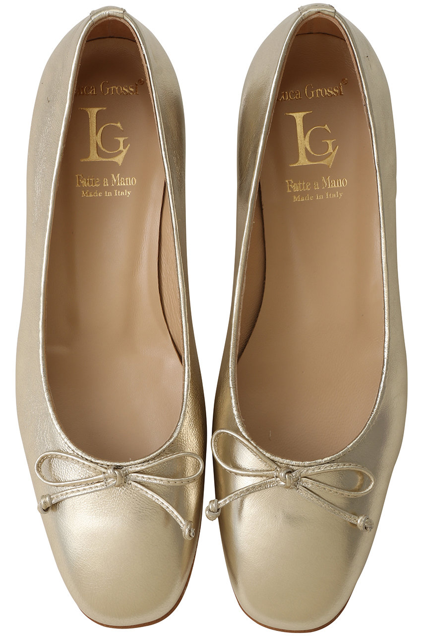 ストローフラットバレエシューズ