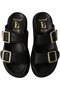 【ELLE SHOP別注】ワイドダブルベルトサンダル ルカ グロッシ/LucaGrossi ブラック