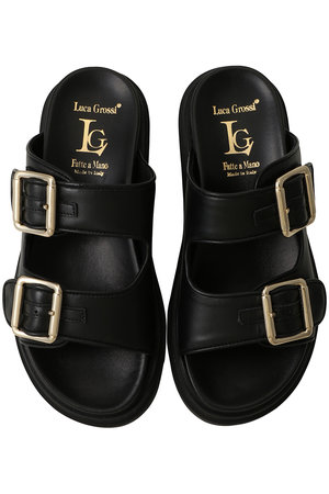 ルカ グロッシ/LucaGrossiの【ELLE SHOP別注】ワイドダブルベルトサンダル(130200/130201)