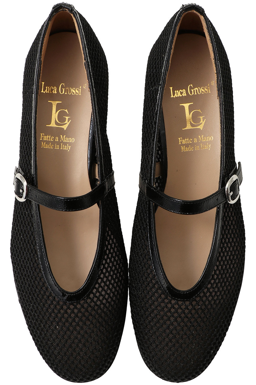 ルカ グロッシ/LucaGrossiのメッシュフラットメリージェーン(ブラック/LUCA CH1084-XS)