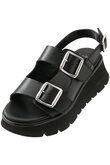 39,600円新品【ルカ グロッシ】ダブルストラップパフィーサンダル 24.5㎝ LucaGrossi(ルカ グロッシ)｜ダブルベルバックストラップサンダル