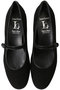 【ELLE SHOP限定】スエードメリージェーンパンプス ルカ グロッシ/LucaGrossi ブラック/スエード