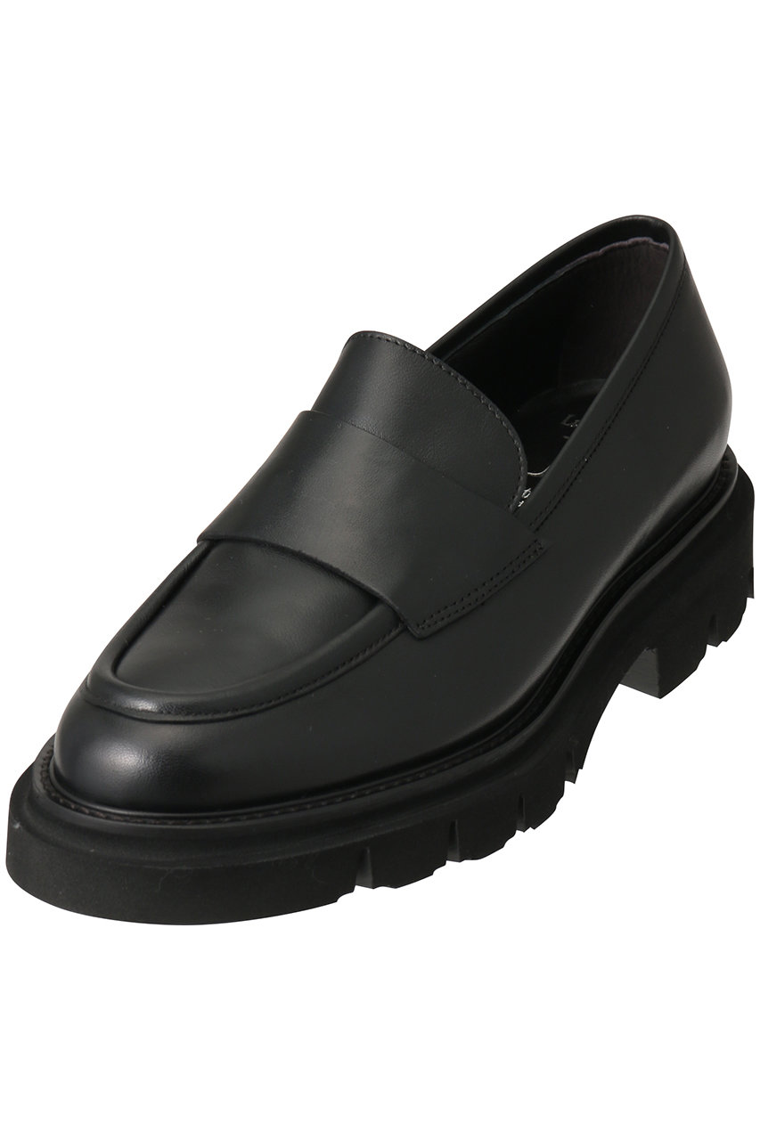 LucaGrossi 厚底コインローファー (ブラック, 36(約23-23.5cm）) ルカ グロッシ ELLE SHOP