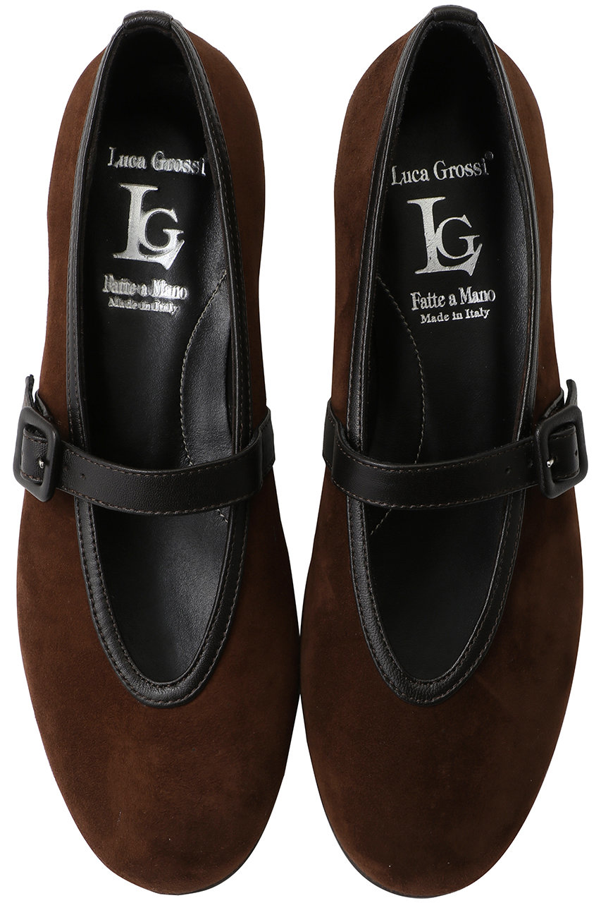 LucaGrossi メリージェーンパンプス (ダークブラウン, 38(約24.5cm)) ルカ グロッシ ELLE SHOP