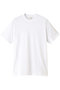 コットンクルーネック 刺繍 ショートスリーブTシャツ ブラミンク/BLAMINK ホワイト