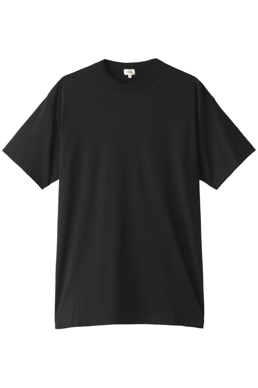ブラミンク/BLAMINKのコットンクルーネック 刺繍 ショートスリーブTシャツ(ブラック/7917-222-0010)