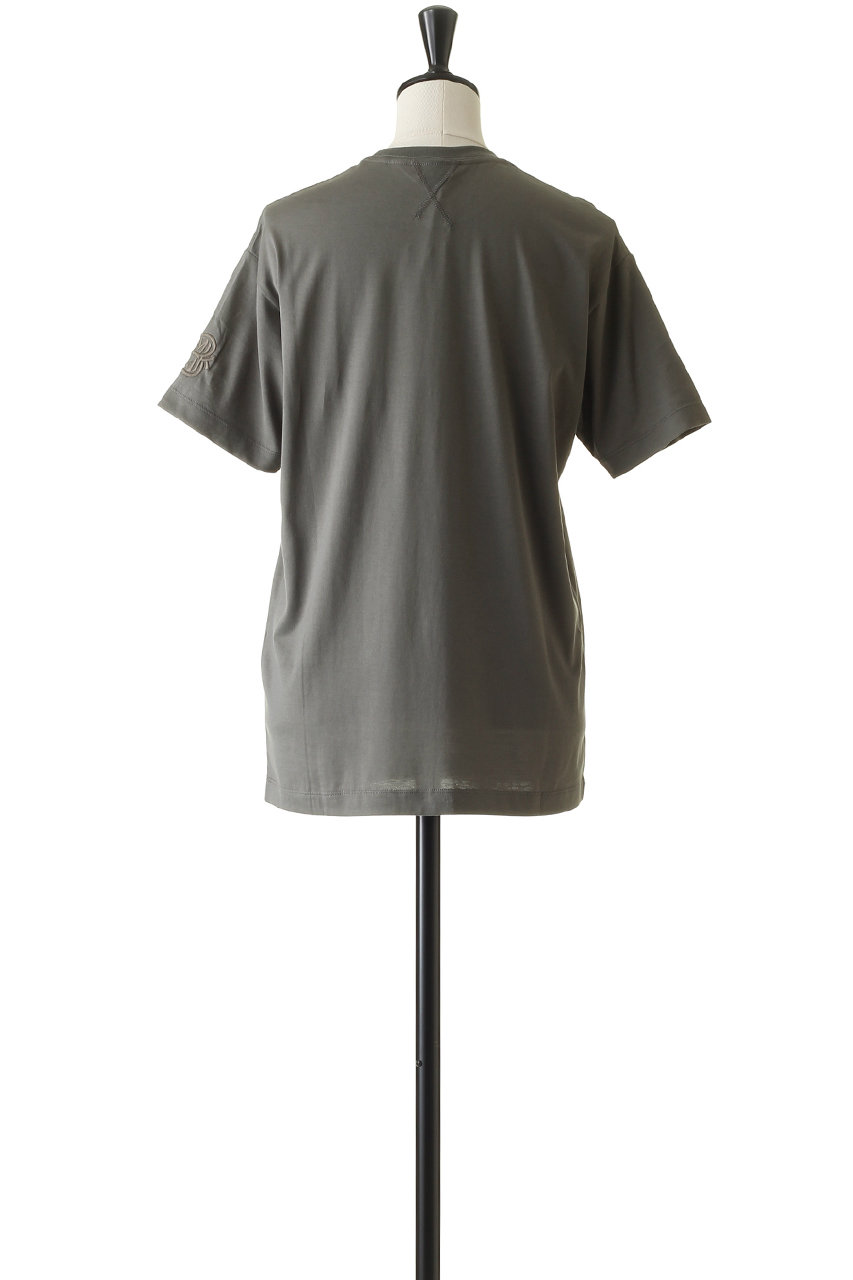 BLAMINK(ブラミンク)｜コットンクルーネック 刺繍 ショートスリーブTシャツ/ミッドグレー の通販｜ELLESHOP・(エル・ショップ)